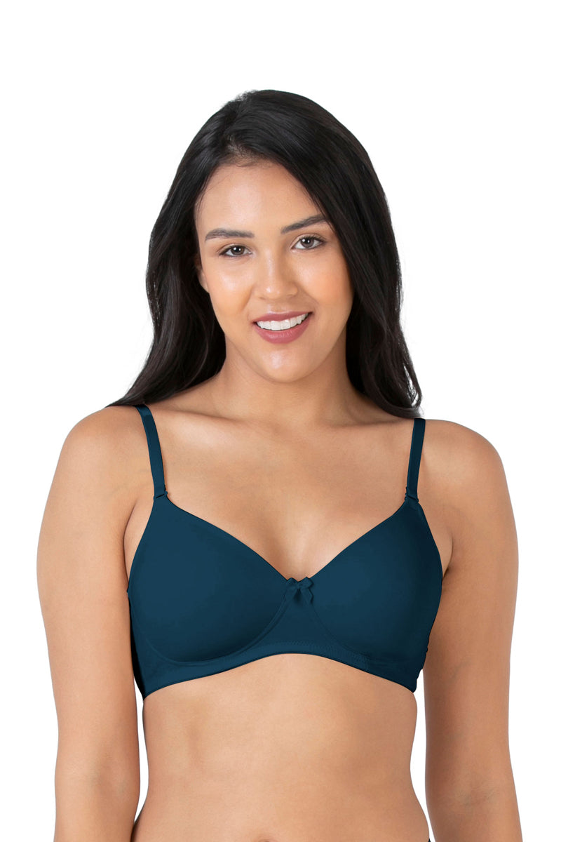Smooth Charm Non-Wired Bra 32B / Blue Wing Teal - amanté Bra - Image 1 of 1