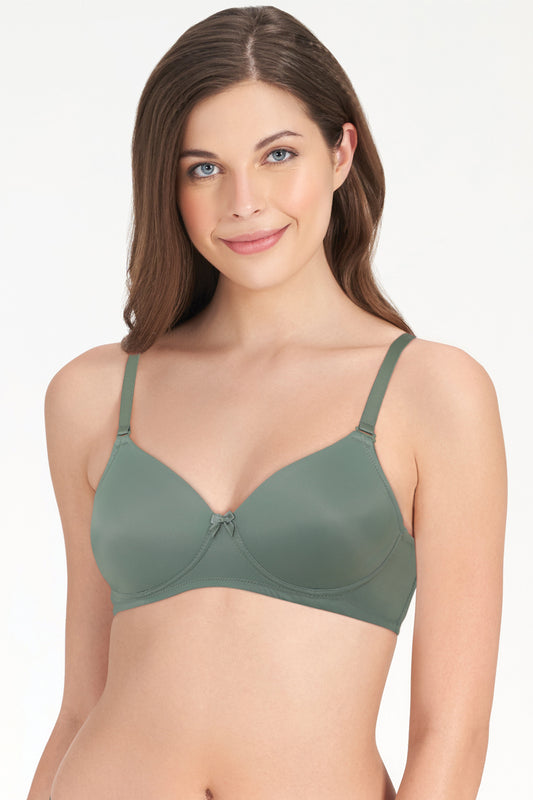 Smooth Charm Non-Wired Bra 32B / Cedar - amanté Bra