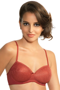 Lace Essentials Bra 32B / Brick Red - amanté Bra thumbnail 1