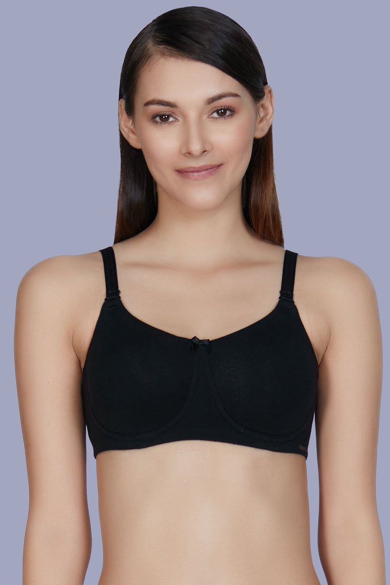 Essential Comfort Non-Padded Non-Wired Bra 32B / Black - amanté Bra - Image 1 of 4