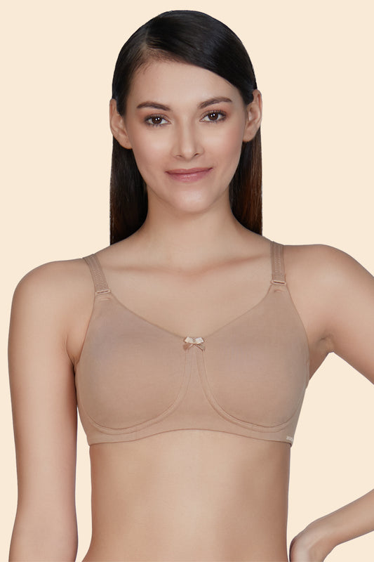 Essential Comfort Non-Padded Non-Wired Bra 32B / Sandalwood - amanté Bra