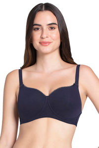Essential Wirefree Padded Bra 32B / Midnight Blue - amanté Bra thumbnail 1