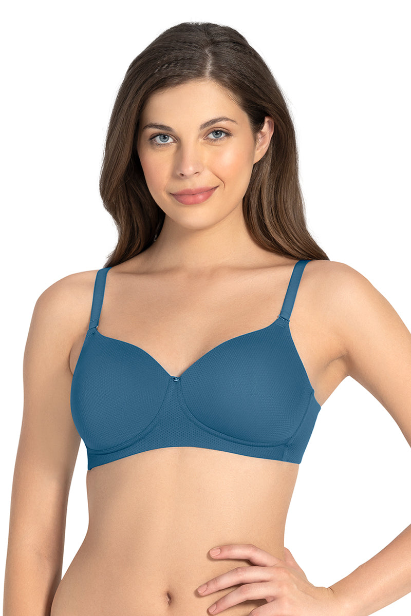Stay Cool Padded Non-Wired Cooling Bra 32B / Blue Heaven - amanté Bra - Image 1 of 12