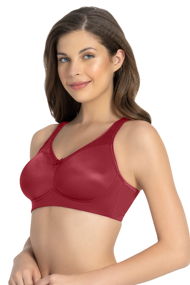 FULL SUPPORT HIGH COVERAGE MINIMIZER BRA MEHROON 32H