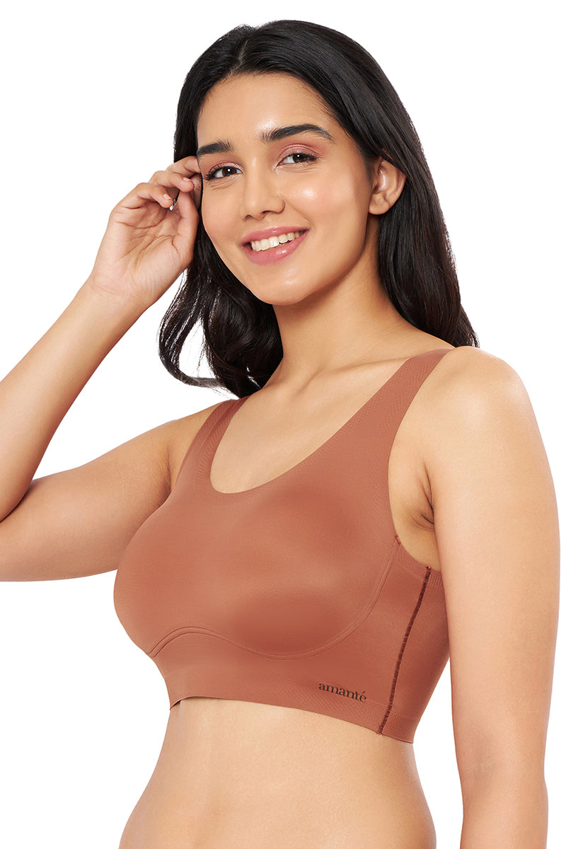Skins Scoop Neck Bra S / Caramel Nude - amanté Bra - Image 1 of 4