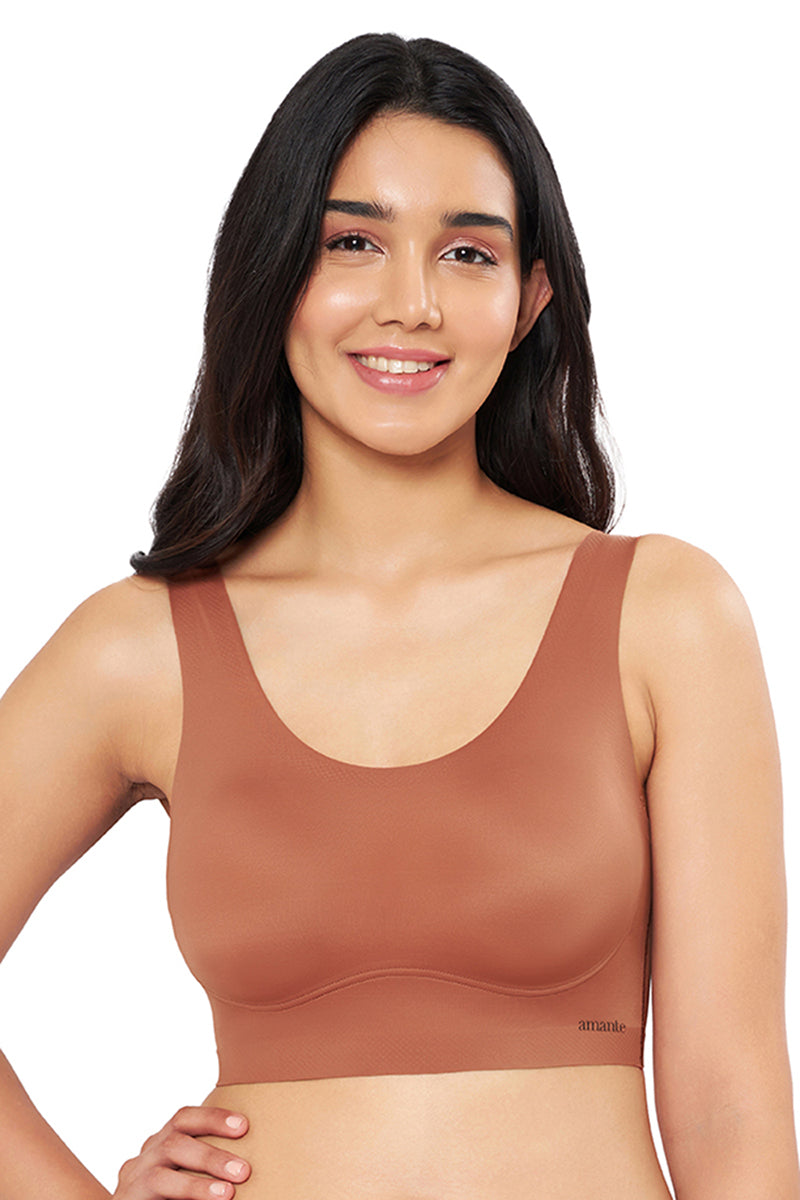Skins Support Scoop Neck Bra M / Caramel Nude - amanté Bra - Image 1 of 4