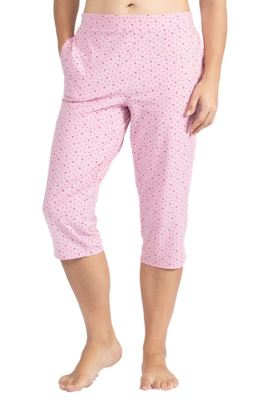 Cozy Comfies Sleep Capri S / Ditsy Heart Print - amanté Sleepwear