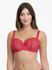 Heritage Lace Bra 40C / True Red-Sesame - amanté Bra thumbnail 7