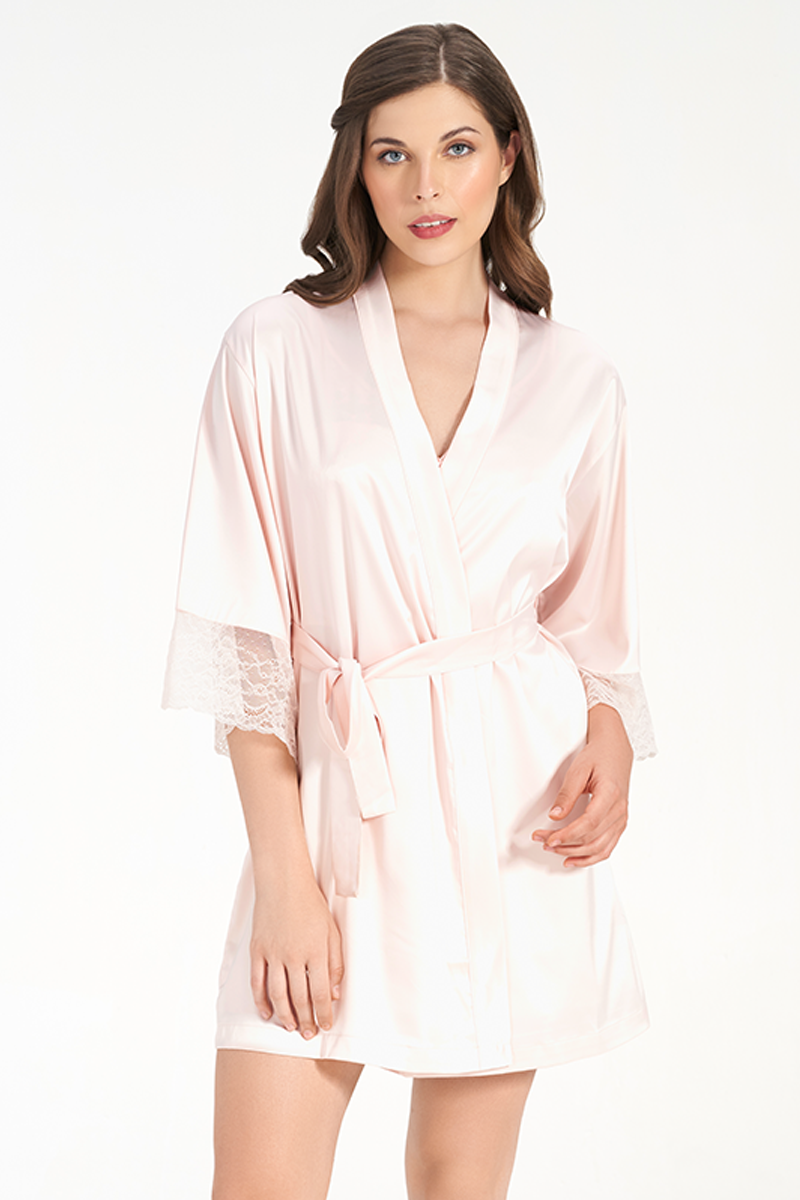 Lovestruck Satin Robe M / Angel Wing - amanté 