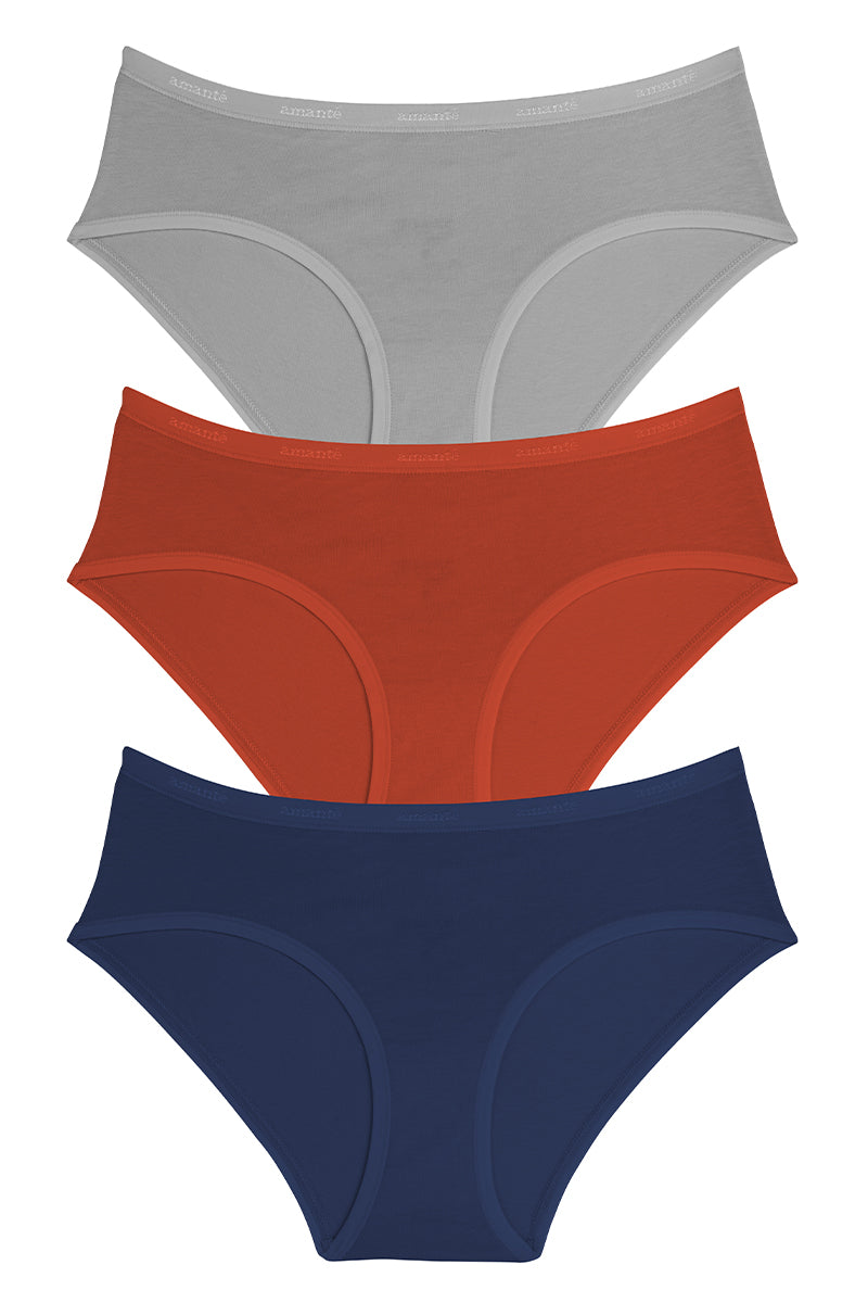 Cotton Hipster Brief Solid Pack of 3 XL / Assorted - amanté Panty - Image 1 of 1