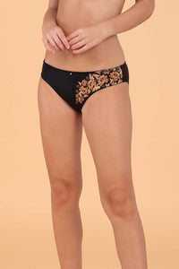Heritage Rose Bikini Brief S / Black - amanté Pantie thumbnail 1