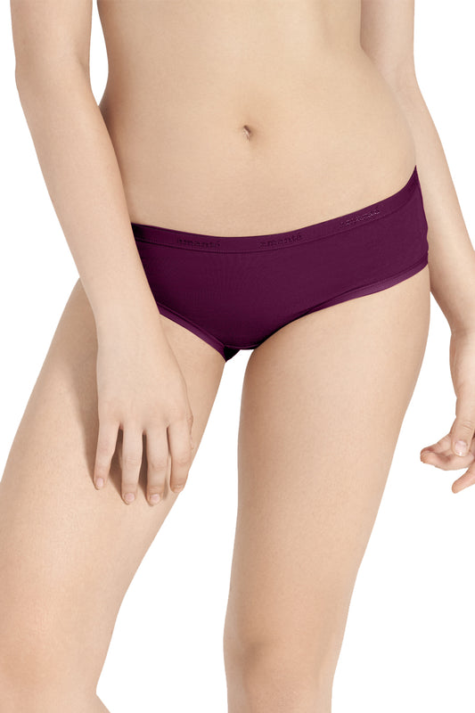 Satin Edge Panty S / Plum Caspia - amanté Pantie