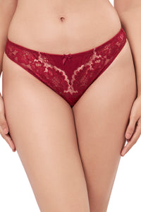 Eternal Romance Lace Thong S / Red Berry - amanté brief thumbnail 1