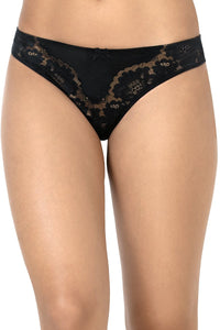 Eternal Romance Lace Thong L / Black - amanté brief thumbnail 5
