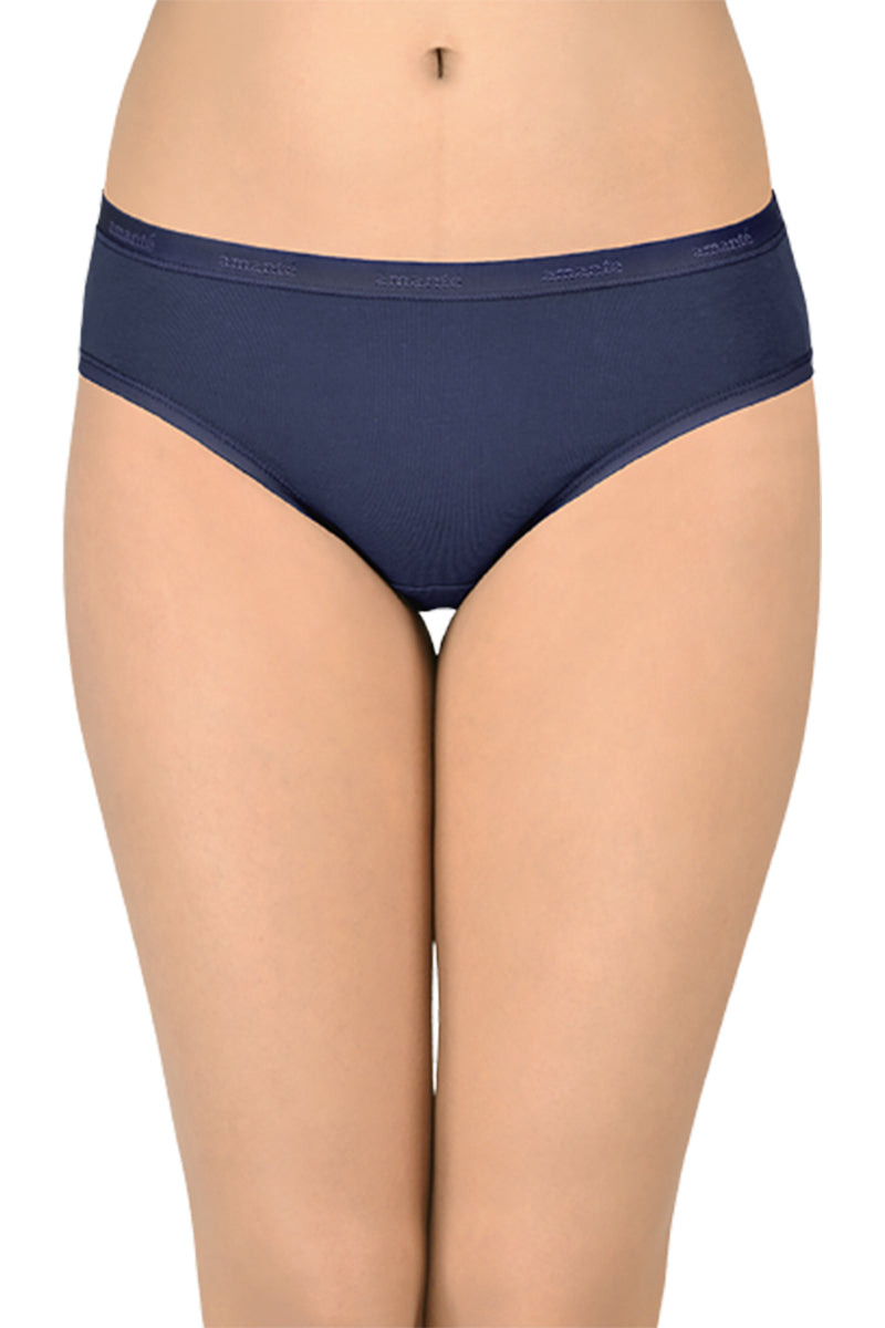 Cotton Bikini Briefs Solid Pack of 3 (Combo 10)  - amanté Panty - Image 3 of 4