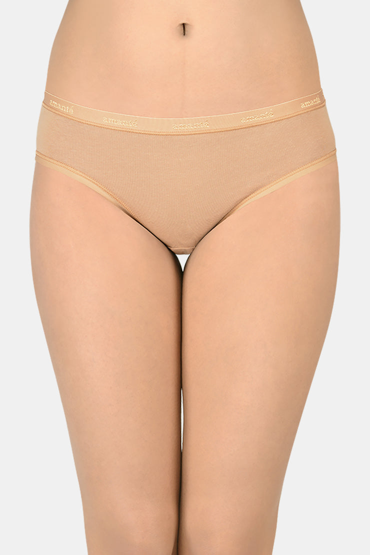 Cotton Bikini Briefs Solid Pack of 3 (Combo 7)  - amanté Panty