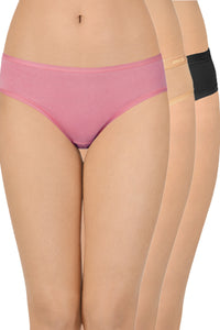 Cotton Bikini Briefs Solid Pack of 3 (Combo 7) S / C357 SOLID - amanté Panty thumbnail 1