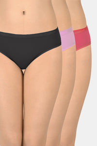 Cotton Bikini Briefs Solid Pack of 3 (Combo 4) S / B002 - SOLID - amanté Panty thumbnail 1