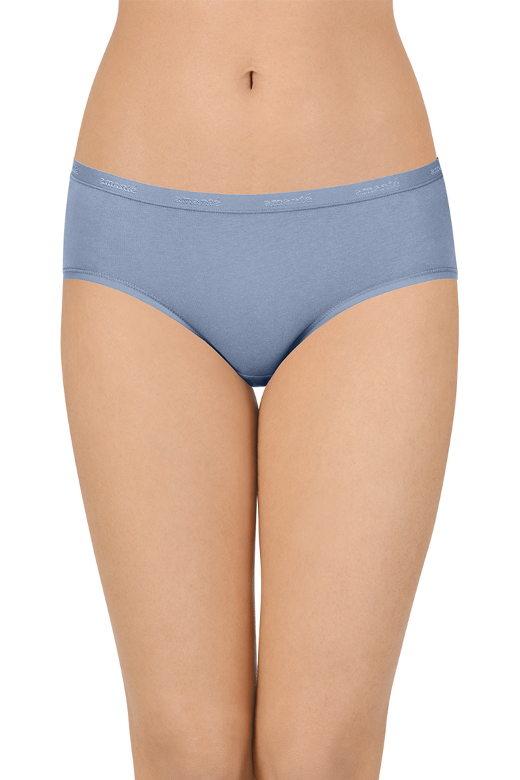 Cotton Hipster Brief Solid Pack of 3 (Combo 8)  - amanté Panty
