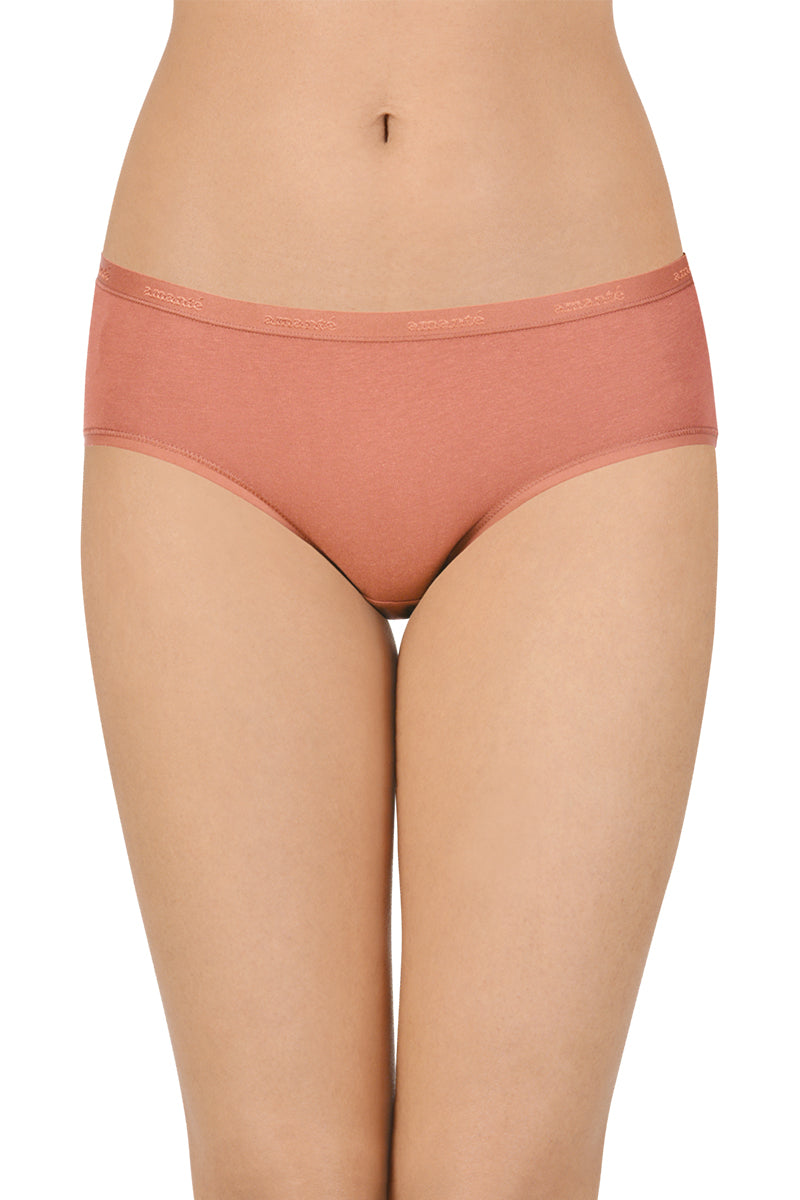Cotton Hipster Brief Solid Pack of 3 (Combo 6)  - amanté Panty - Image 2 of 4