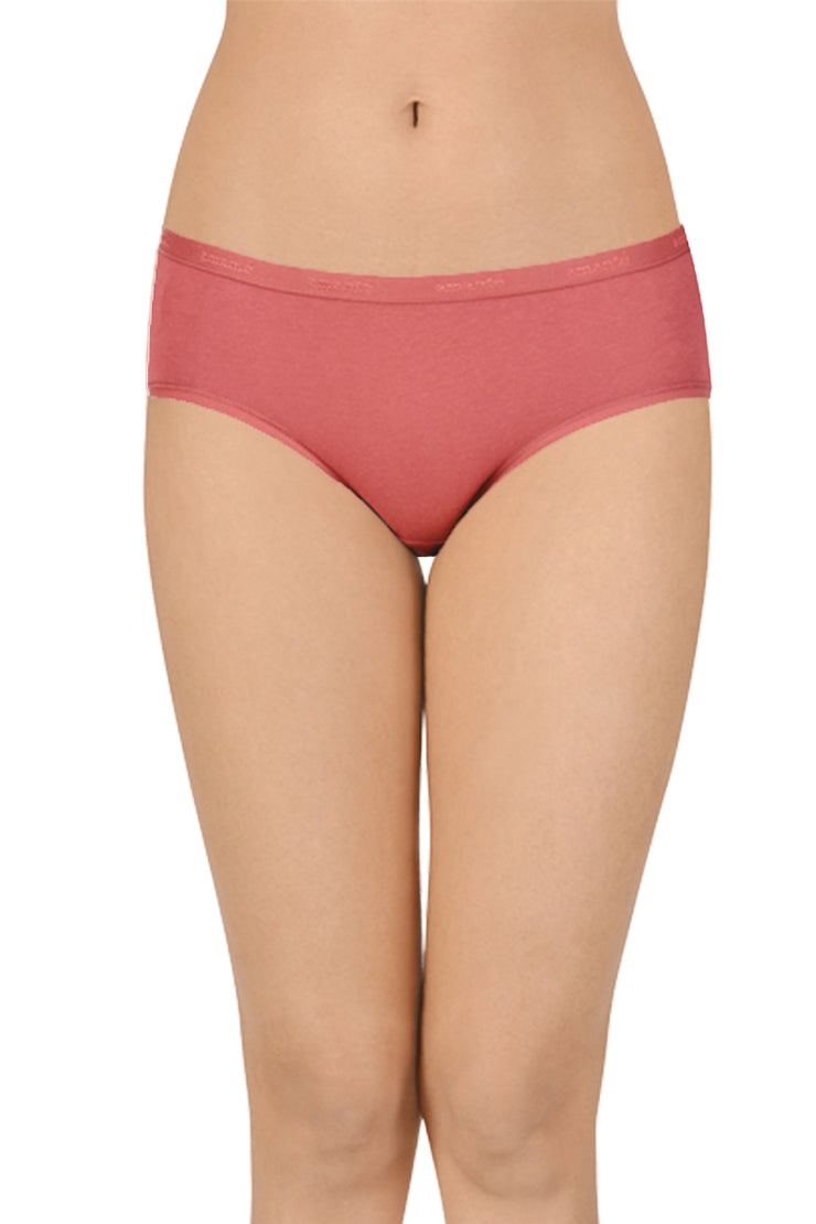 Cotton Hipster Brief Solid Pack of 3 (Combo 4)  - amanté Panty