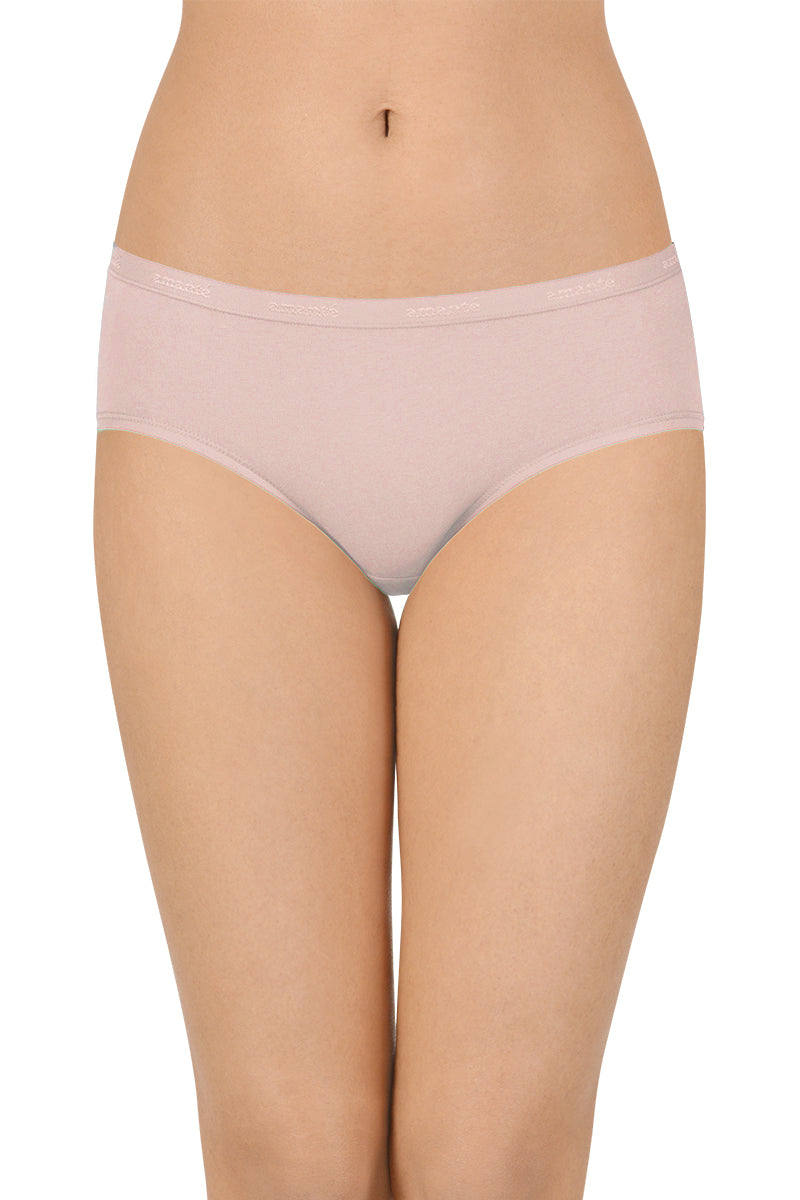 Cotton Hipster Brief Solid Pack of 3 (Combo 11)  - amanté Panty