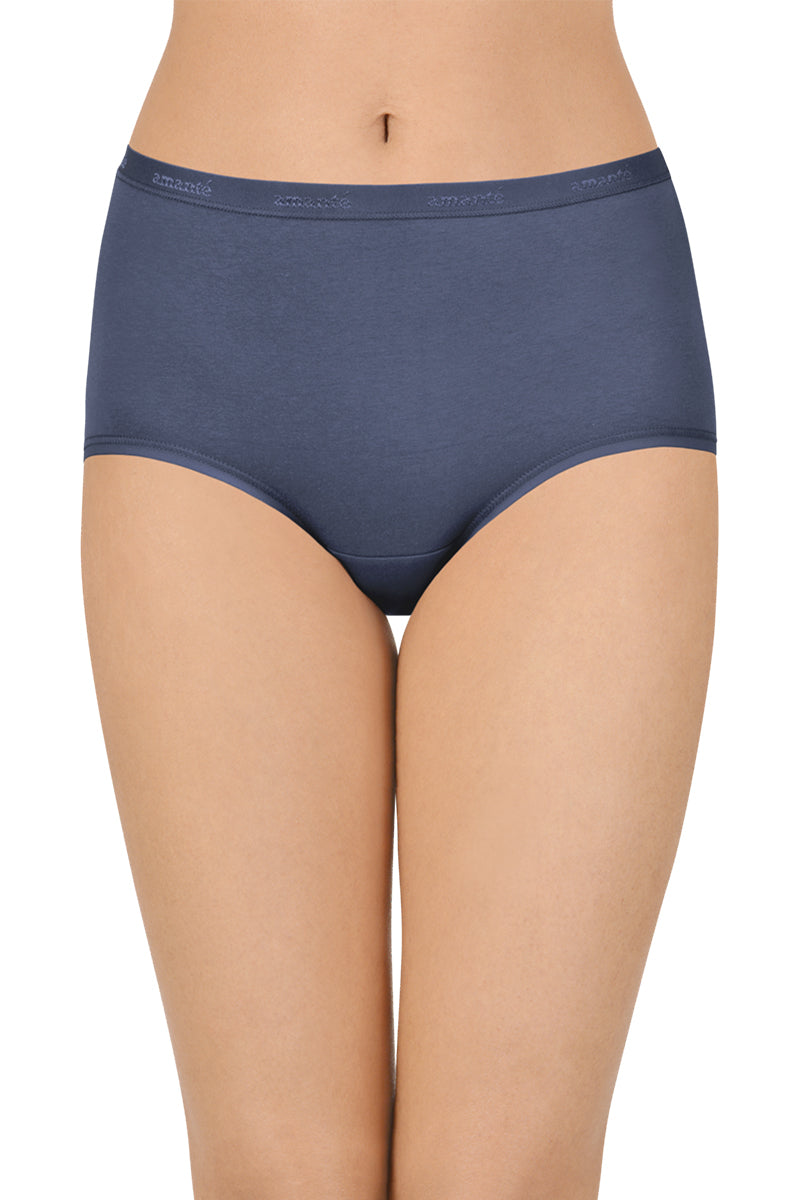 Cotton Full-Brief Solid Pack of 3 (Combo 7)  - amanté Pantie
