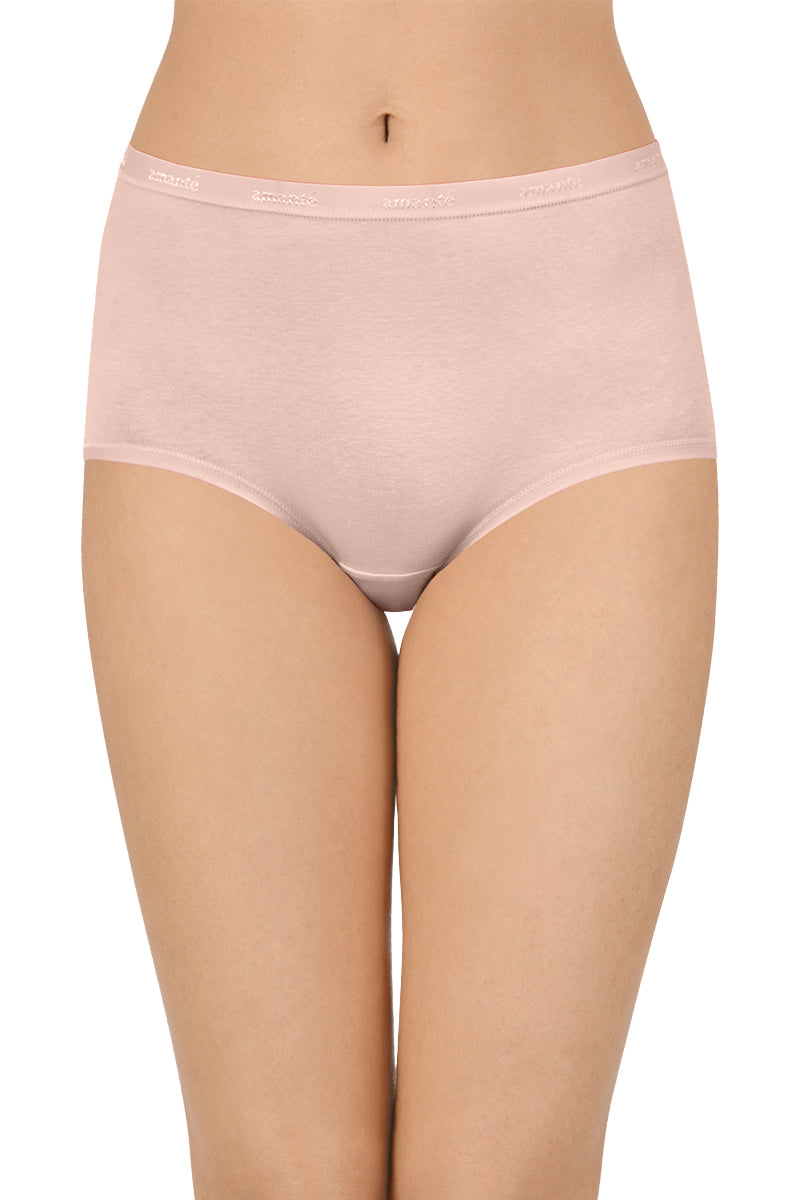 Cotton Full-Brief Solid Pack of 3 (Combo 12)  - amanté Pantie - Image 4 of 4