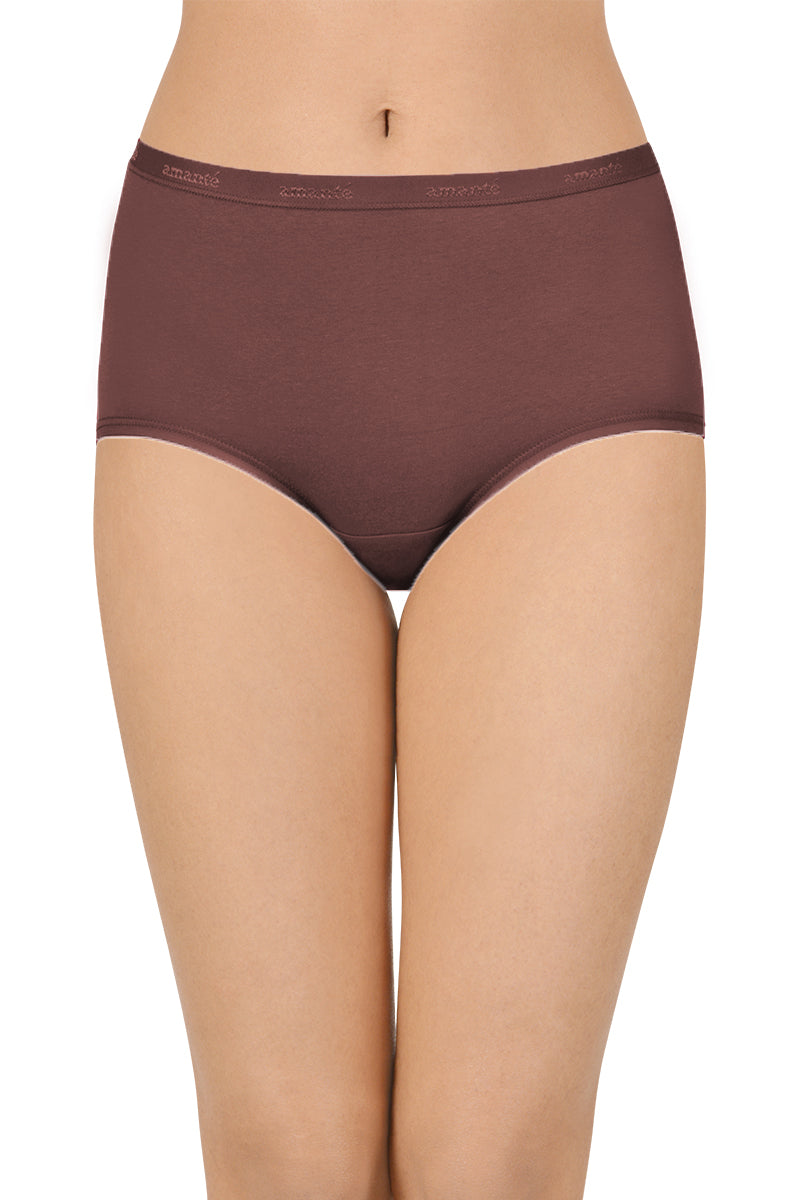 Cotton Full-Brief Solid Pack of 3 (Combo 9)  - amanté Pantie