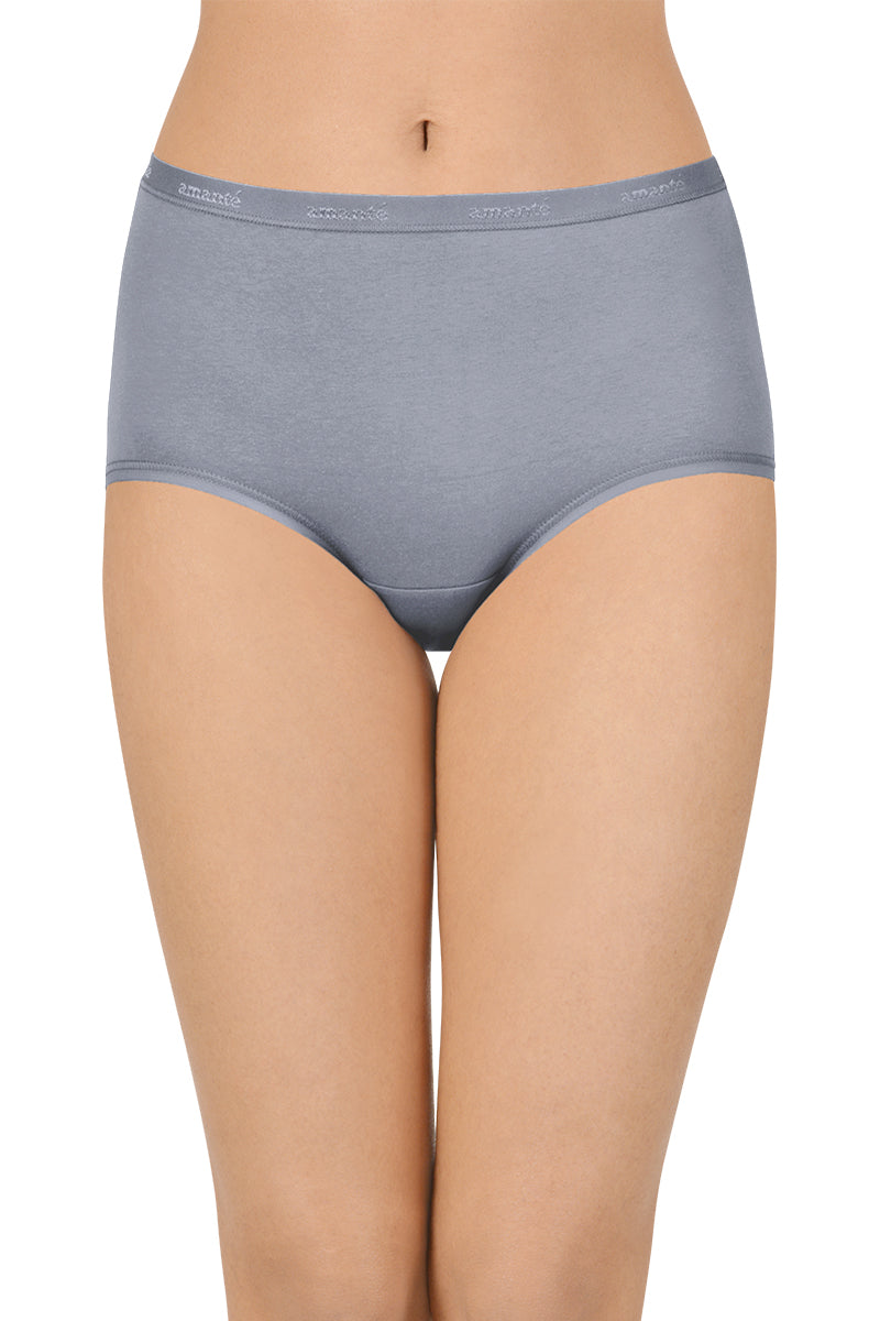 Cotton Full-Brief Solid Pack of 3 (Combo 9)  - amanté Pantie - Image 2 of 4