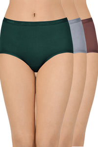 Cotton Full-Brief Solid Pack of 3 (Combo 9) S_ / C358 SOLID - amanté Pantie thumbnail 1