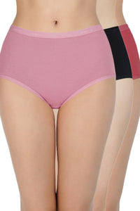 Cotton Full-Brief Solid Pack of 3 (Combo 5) S / B002 - SOLID - amanté Pantie thumbnail 1