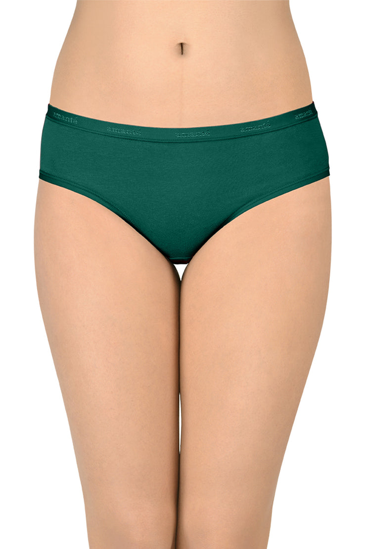 Cotton Bikini Briefs Solid Pack of 3 (Combo 9)  - amanté Panty