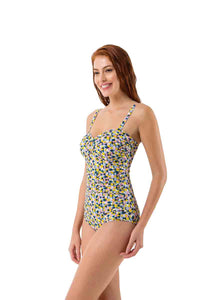Ruched One Piece M / Triangle PR - amanté Swimwear thumbnail 1