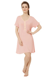 Comfy Cotton Sleep Dress XL / Light Coral - amanté Sleepwear