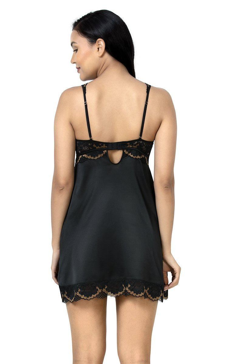 Eternal Romance Satin Lace Babydoll  - amanté Sleepwear - Image 8 of 8