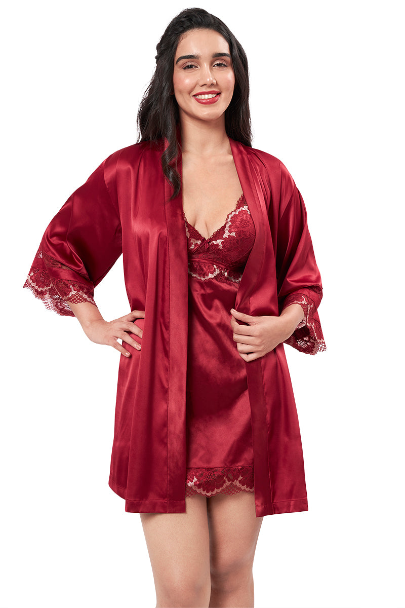 Eternal Bliss Lace Robe  - amanté Sleepwear - Image 5 of 6