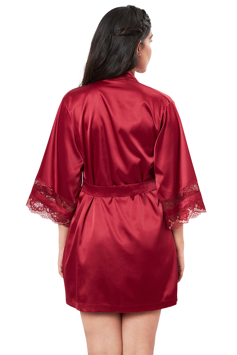 Eternal Bliss Lace Robe  - amanté Sleepwear