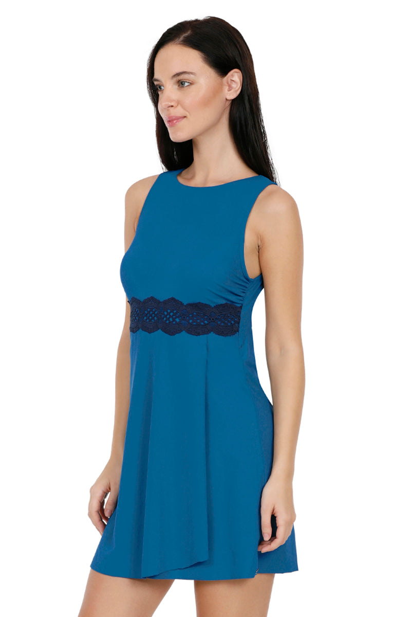 Halter Back Swim Dress  - amanté Pantie - Image 8 of 8