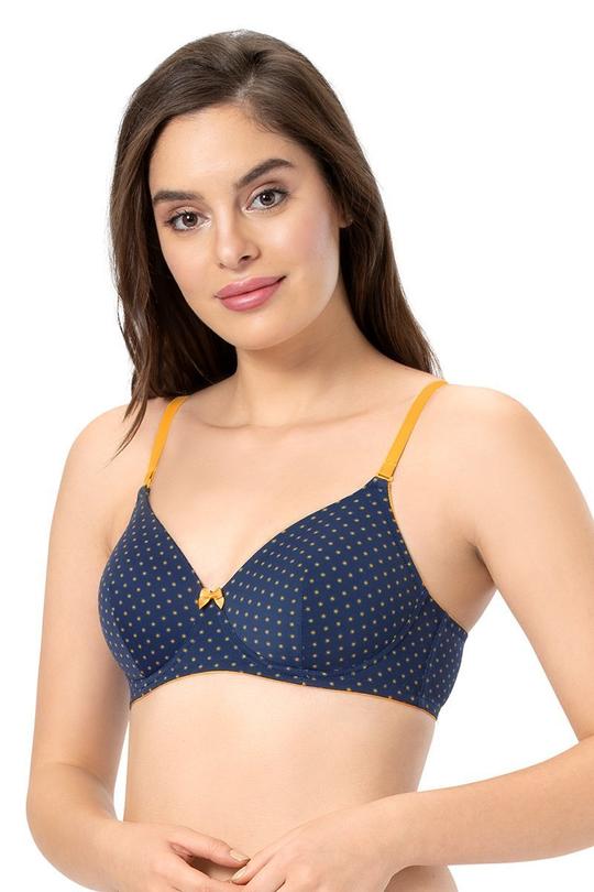 Delicate Dots Bra 32B / Midnight - Inca Blue - amanté Bra
