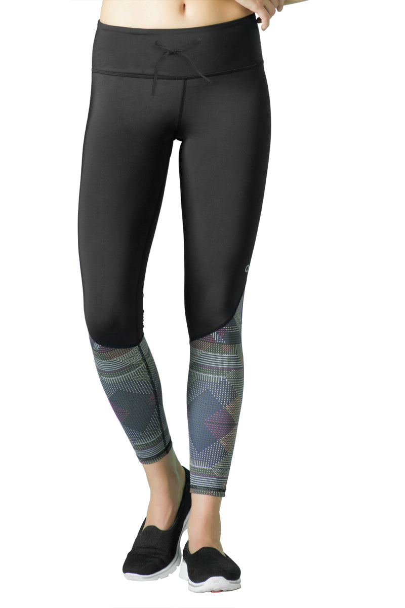 Geo Print Sports Pant M / Black Print - amanté Sportswear