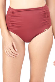 High Waisted Ruched Brief (New Colours)  - amanté Swimwear