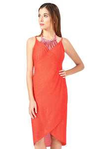 Cross Over Cover Up M / Coral - amanté Swimwear thumbnail 1