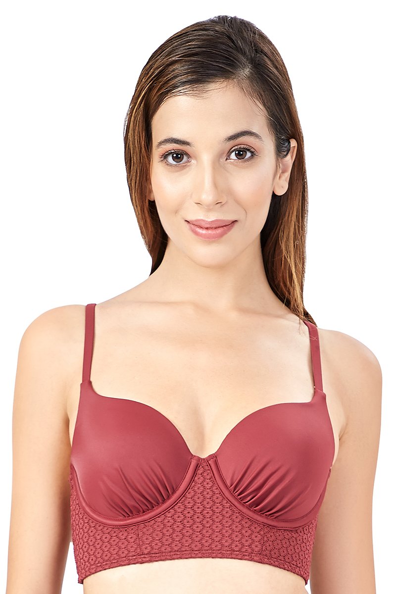 Swim Longline Bandeau S / Dragon Red - amanté 