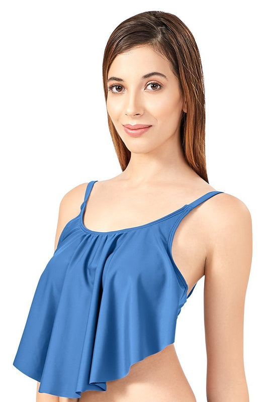 Flounced Swim Top L / Globe - amanté Swimwear