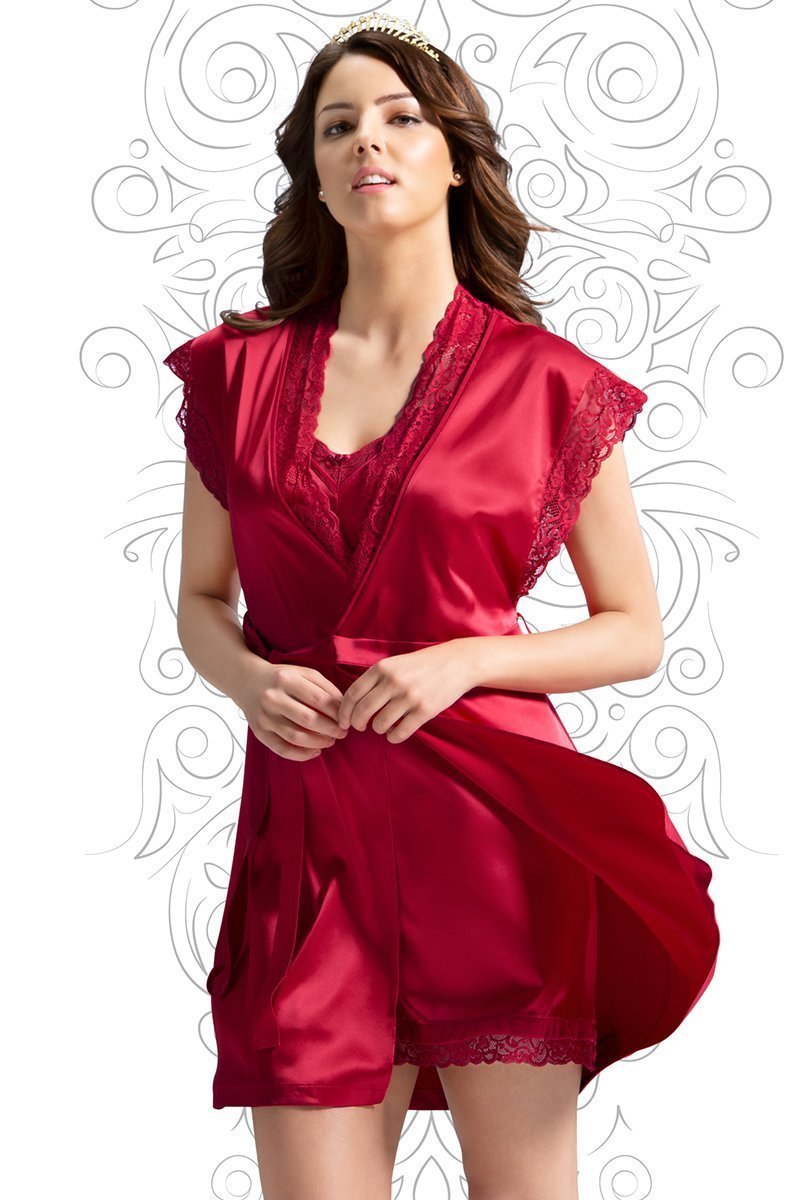 Eternal Romance Robe M / Tango Red - amanté Sleepwear - Image 1 of 3