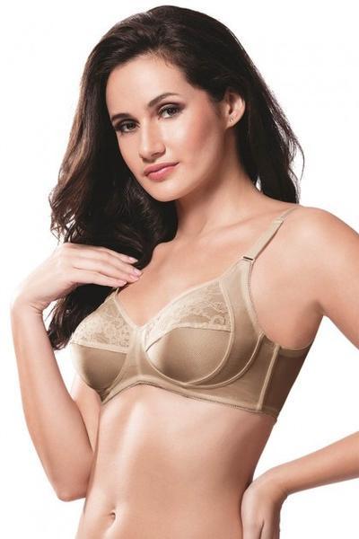 Buy Amante Semi Sheer Non Padded Underwired Bra- Red at Rs.845