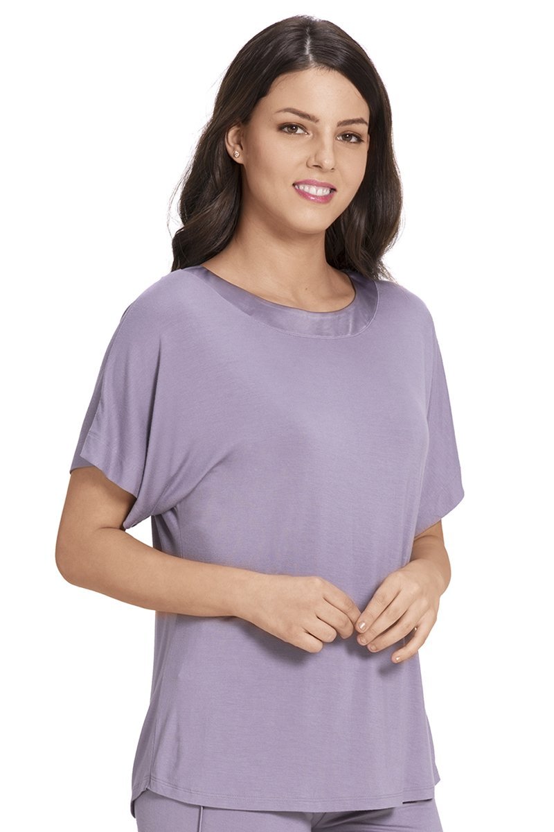 New Satin Edge Pyjama Top  - amanté Sleepwear