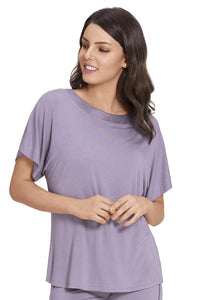 New Satin Edge Pyjama Top S / Gray Ridge - amanté Sleepwear thumbnail 1