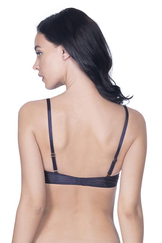 Sheer Stripes Padded Wired Bra  - amanté Bra - Image 4 of 14